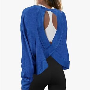 amazon open back workout top